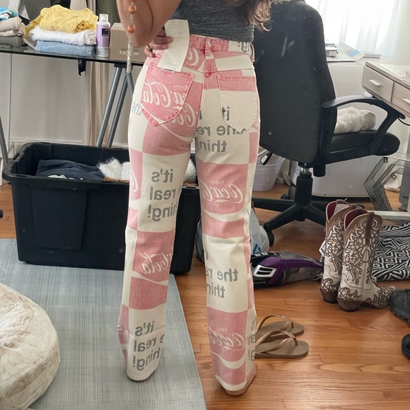 Rollas x Coca Cola Printed Jeans Straight Size 25 NWT - Picture 5 of 8